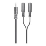 Electro13 Extensión Estéreo  Y Plug 3.5mm  2 Jack 3.5mm 15cm