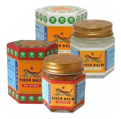 Pomada Del Tigre, Tiger Balm, 2 Piezas Roja Y Blanca, Grande