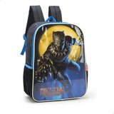 Mochila Bolsa De Costas Pantera Negra Wakanda Escolar Luxcel Cor Azul