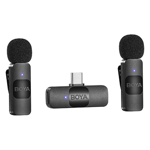 Boya By-v20 Micrófono Inalámbrico Doble Compacto Usb-c