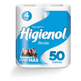 Papel Higiénico Higienol Rinde 50mt. X 4 Unid