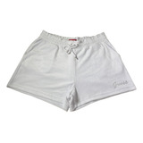 Short Plush Blanco Talla L Guess