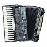 Acordeon Cadenza Cd120/41 Gr 120 Baixos Cinza Perolado