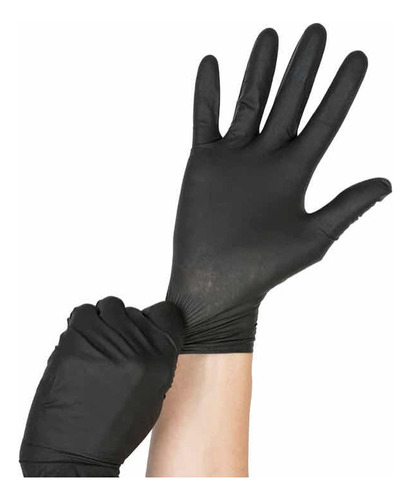 Guantes Nitrilo Color Negro / Caja X 100 Un.