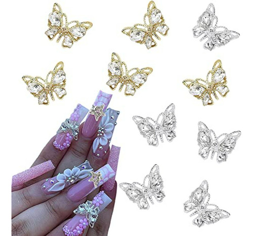 Charms De Mariposa Para Uñas +16pcs