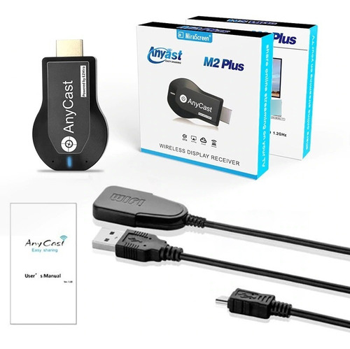 Tv Stick Anycast M2 Plus Full Hd Preto Android iPhone