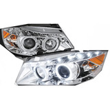 Faros De Lupa + Led Cromados Bmw Serie 3 E90 Sedan 2006 2008