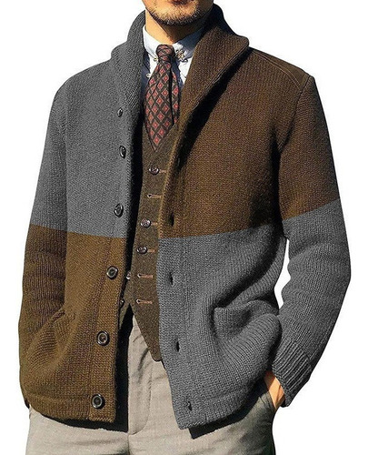 Suéter Casual Botones Cárdigans Hombres Abrigo Invierno [u]