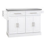 Homcom Isla Para Cocina. Gabinete Moderno Con Ruedas, Con P.