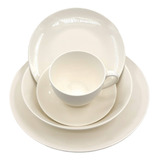 Juego De Loza Set 30 Pzas Vajillas Tazas Bowl Artic White