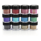 Glitties - Grado Cosmético Del Polvo Del Brillo Kit (12 Pk) 