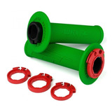 Manopla Com Tubo De Acelerador Wirtz Lockon Verde Motocross