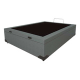 Base Para Cama Box Casal Martin Premium Com Baú Linho (47... Cor Cinza