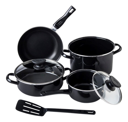 Batería De Cocina Novacero Vitrificado Cinsa Madison 7 Pzs.