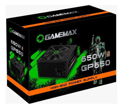 Fonte Atx 650w Gp650 Pfc Ativo 80 Blus Bronze Gamemax