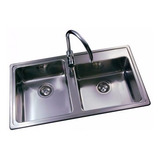 Pileta De Cocina Bacha Johnson Acero Quadra Q085a Brillosa