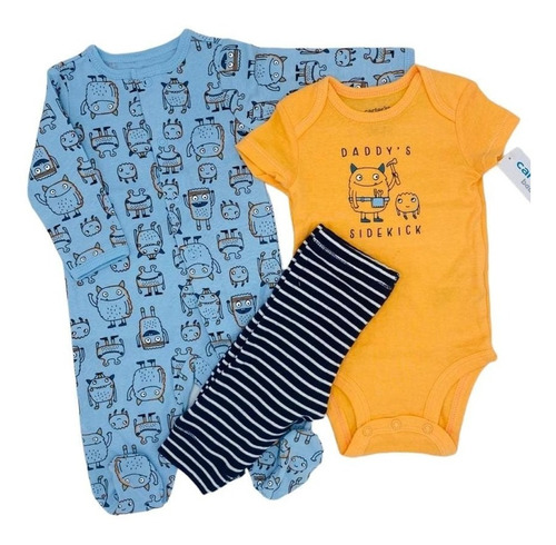 Set De 3 Piezas Niño Pantalon Camiseta Enterizo Carters