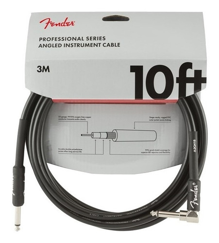 Cable Fender Professional Series 3m Recto-angulado.