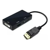 Adaptador Conversor 3 Em 1 Display Port Para Dvi Hdmi Vga Fx