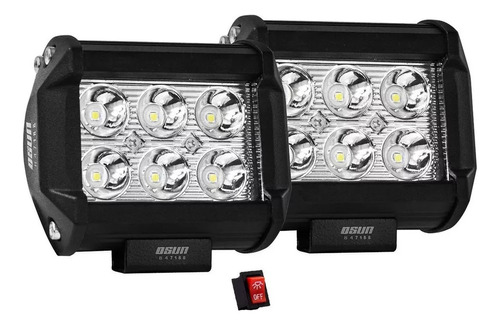 2 Faros De 6 Led High Intensity Osun 18w