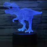 T-rex - Lmpara De Mesa Con Ilusin 3d De Dinosaurio Para Nios
