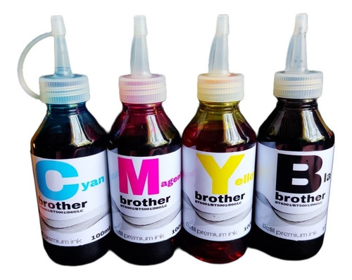 Tinta Para Impresora Brother Dye Base Agua Colores Premium