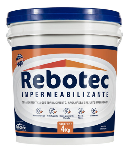 Impermeabilizante Rebotec 4kg Original - Super Full