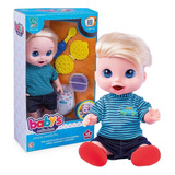 Boneco Baby Collection Alive Menino Comidinha 32cm