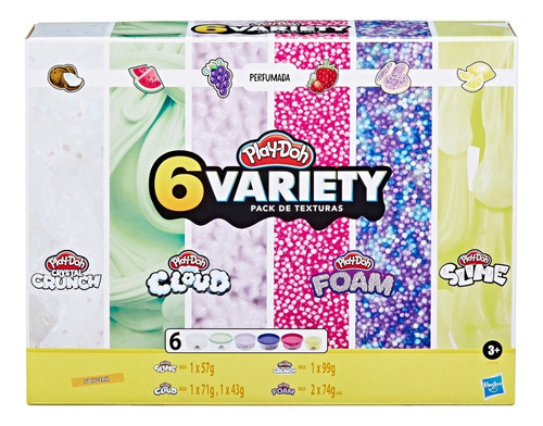 Set Play Doh Paquete De Texturas 6 Piezas - Variety