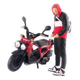 Figura 1:64, Motocicleta De Conducción, Muñeca De Resina,