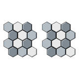 Adhesivo Hexagonal Con Forma De Espejo Para Pared, 2 Unidade