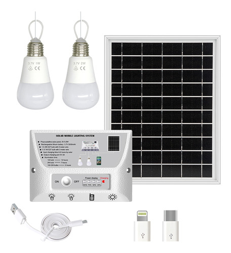 Lámpara De Camping Solar Led, Cobertizo De Carga Con Patio P