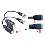 Kit 16 Baluns Transceptores Hdcvi Tvi Ahd + 16 Conector Ener