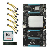 Placa Base De Minería Eth79-x5 Btc Con Cpu E5 2620+8g Ddr3 R