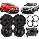 Kit 4 Alto Falante Jbl Fiat Mobi E Nova Strada Dupla + Tl500