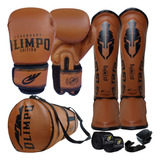 Kit Muay Thai Luva - Caneleira - Bolsa - Bandagem - Bocal