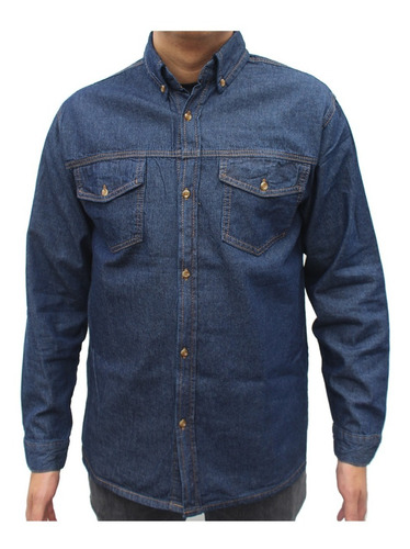 Camisa Jean Dotacion Indigo Trabajo Clásico 