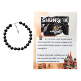 Pulsera Piedra Shungita 6mm Protección + Sanación + Dinero 