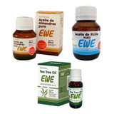 Combo De Aceites Puros Ewe (almendras, Tea Tree Y Ricino)