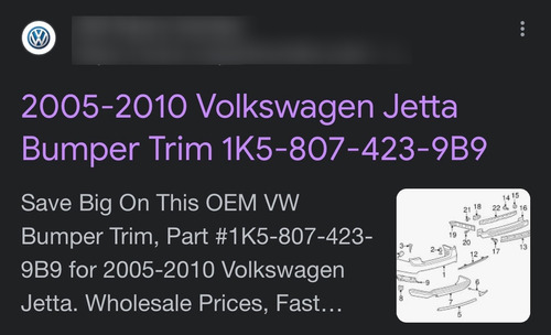 Moldura De Parachoque Trasero Volkswagen Jetta Foto 7
