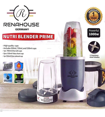 Nutribullet Renahouse 1000w Licuadora Magic Bullet Recetario