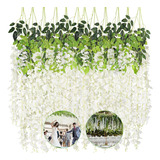 Flores Artificial Wisteria 12pzs 1.1m Decoración Fiesta Boda