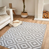 Alfombra Moderna 160x235 Geometrica 1 Living Comedor Beige