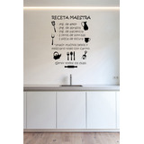 Vinil Decorativo Para Pared Frases Letras Receta Maestra...