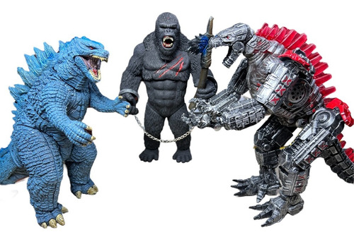 Godzilla Vs King Kong Vs Mechagodzilla Con Luz Y Sonido 