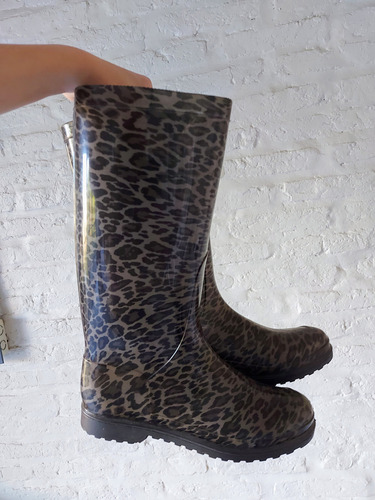 Botas De Lluvia, Animal Print. Talle 38