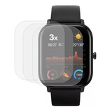 3 Películas Protetora Para Xiaomi Amazfit Gts 2e Anti Riscos