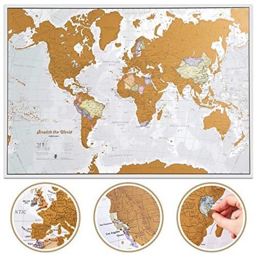Mapas Internacionales Rasca El Mapa De Viaje Mundial - Rasca