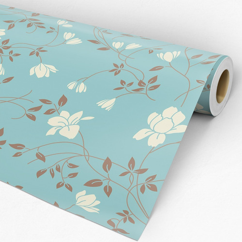 Adesivo De Parede Floral Para Sala Ou Quarto Flores Rolo 5m