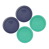 (2) Pyrex 7202-pc 1 Copa Azul Ronda Tapas Y (2) Pyrex 7202-